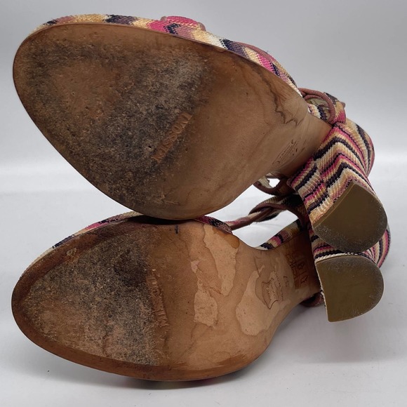 Missoni Multicolored Platform Heels Sandals Slingback Size 37 - Picture 6 of 9